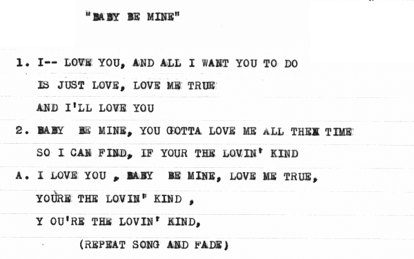 Baby Be Mine Music And Lyrics By Frederick George Moore